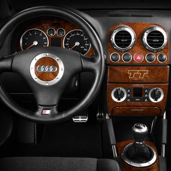 Audi TT 2001-2006 mäkká strecha kupé 3D dekor palubnej dosky, 12 dielov