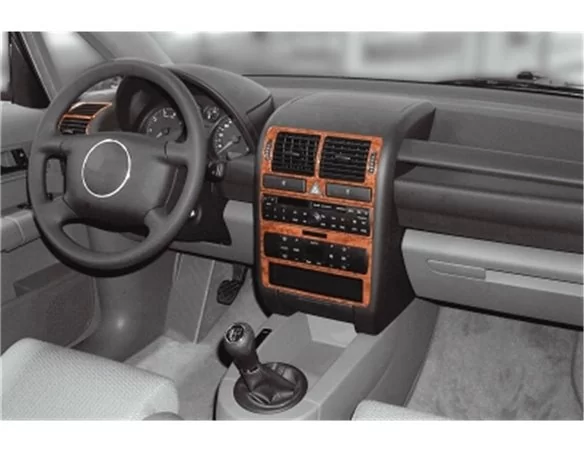 Audi A2 02.00-01.05 3D súprava obloženia palubnej dosky interiéru 8-dielna súprava obloženia palubnej dosky - 1
