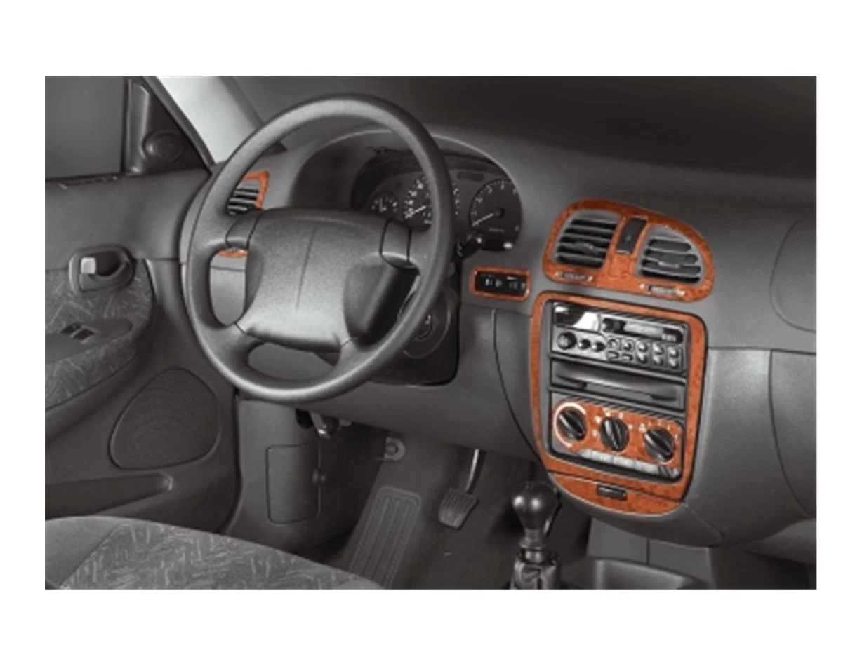 Daewoo Nubira I 05.97-01.99 Súprava obloženia palubnej dosky 3D interiéru Dekorácia palubnej dosky 19 dielov - 1