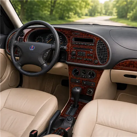Saab 900 1994–1998 kompletná sada 3D sada dekorov interiéru palubnej dosky 10-dielna