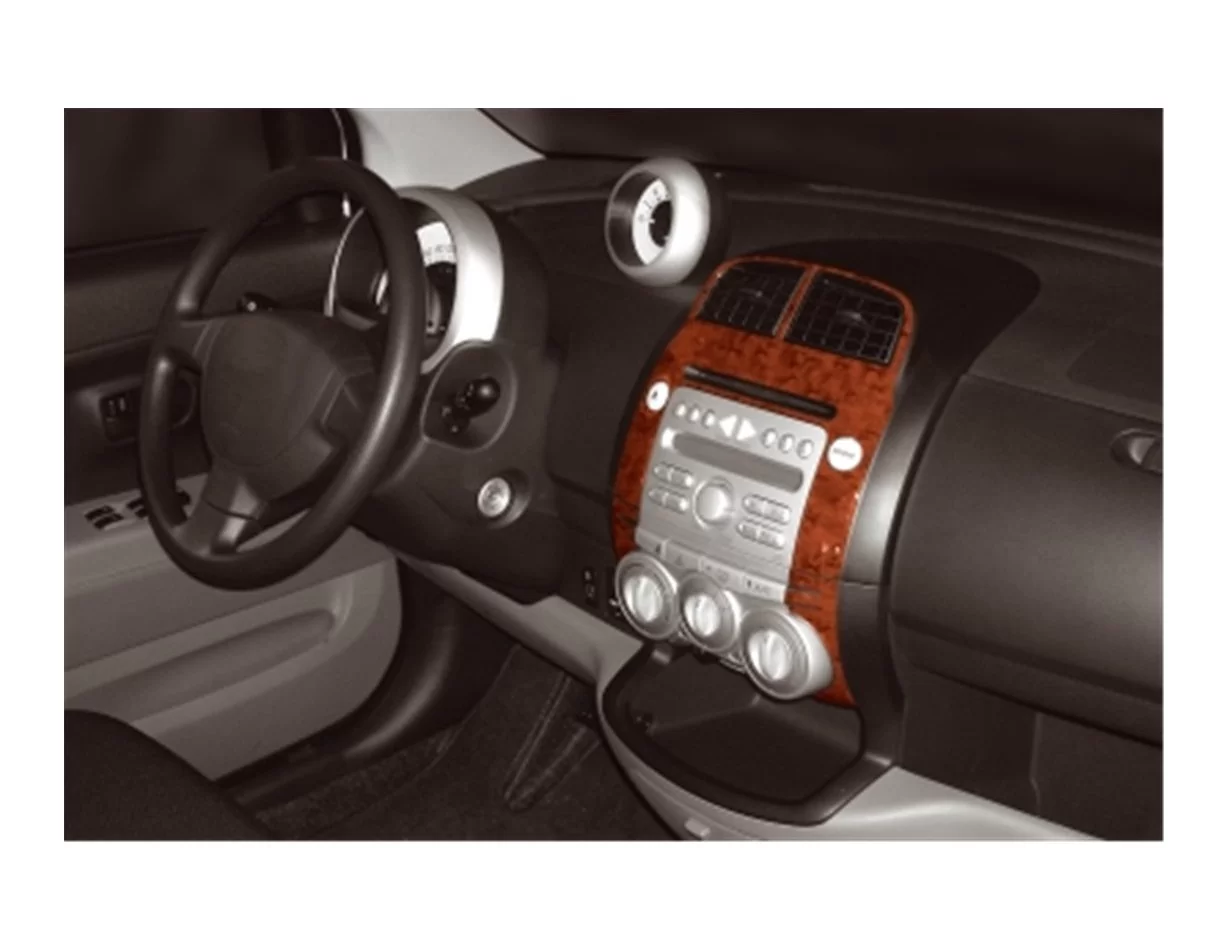 Daihatsu Sirion 01.2005 Súprava obloženia palubnej dosky 3D interiéru 3-dielna súprava obloženia palubnej dosky - 1
