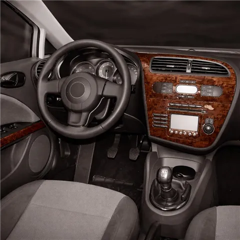 Seat Leon 1P 2005–2009 3D sada dekorov interiéru palubnej dosky 8-dielna