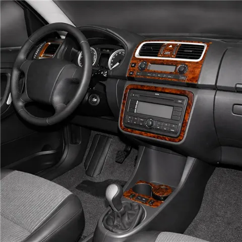 Skoda Fabia 5J Roomster od 2006 3D sada dekorov interiéru palubnej dosky 20-dielna