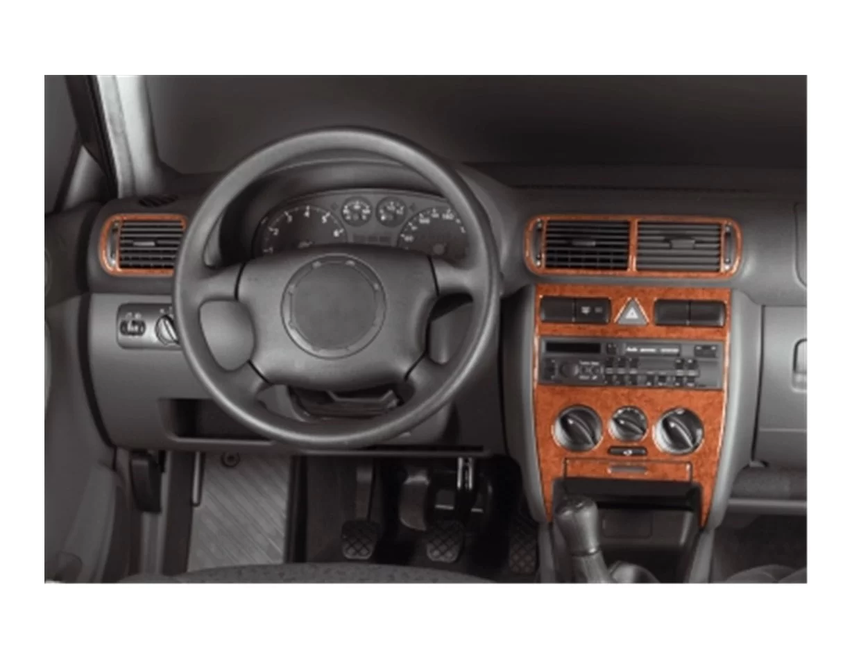 Audi A3 Typ 8L 06.96-08.00 Súprava obloženia palubnej dosky interiéru 3D Obloženie palubnej dosky 8 dielov - 1