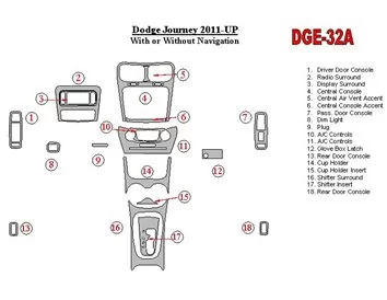 Dodge Journey 2011-UP Interiér BD Dash Trim Kit - 1