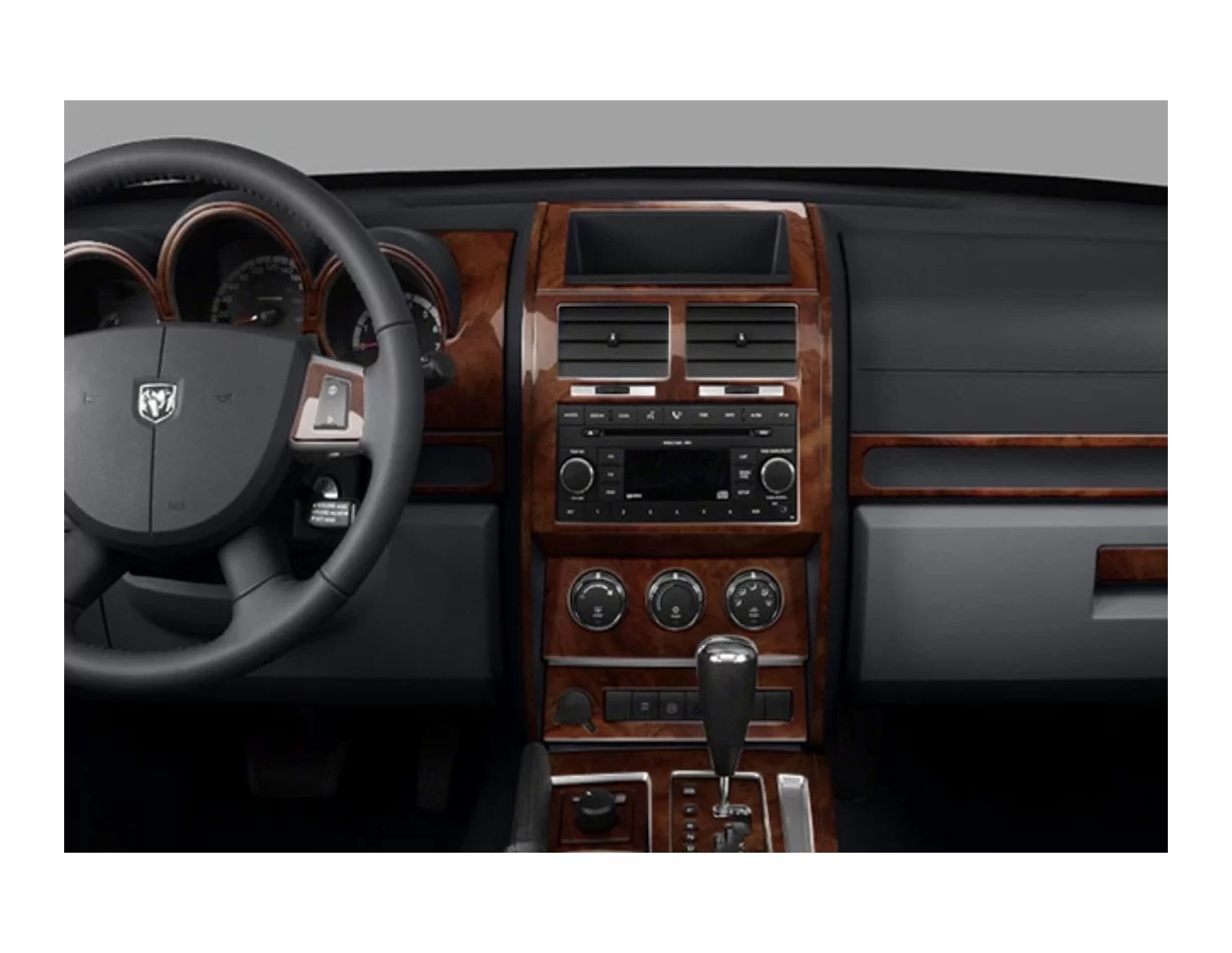 Dodge Nitro 2007-2012 Súprava obloženia palubnej dosky interiéru 3D Dekor 74 dielov - 1