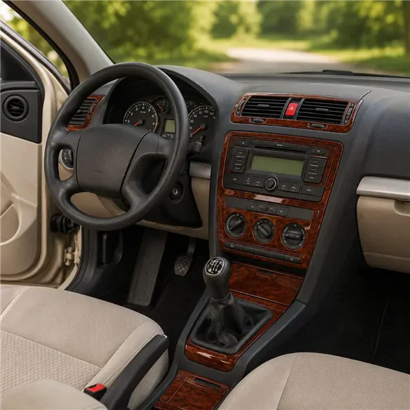 Skoda Octavia A5 1Z 2004–2009 3D sada dekorov interiéru palubnej dosky 15-dielna