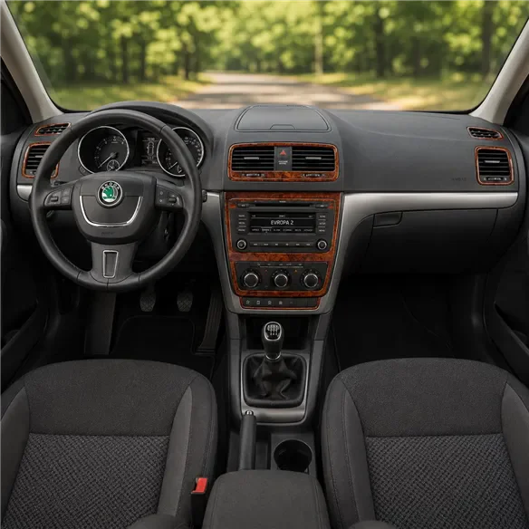Skoda Yeti od 2010 3D sada dekorov interiéru palubnej dosky 36-dielna