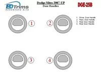 Dodge Nitro 2007-UP Interiérové dvere H?le Kryty Interiér BD Dash Trim Kit - 1