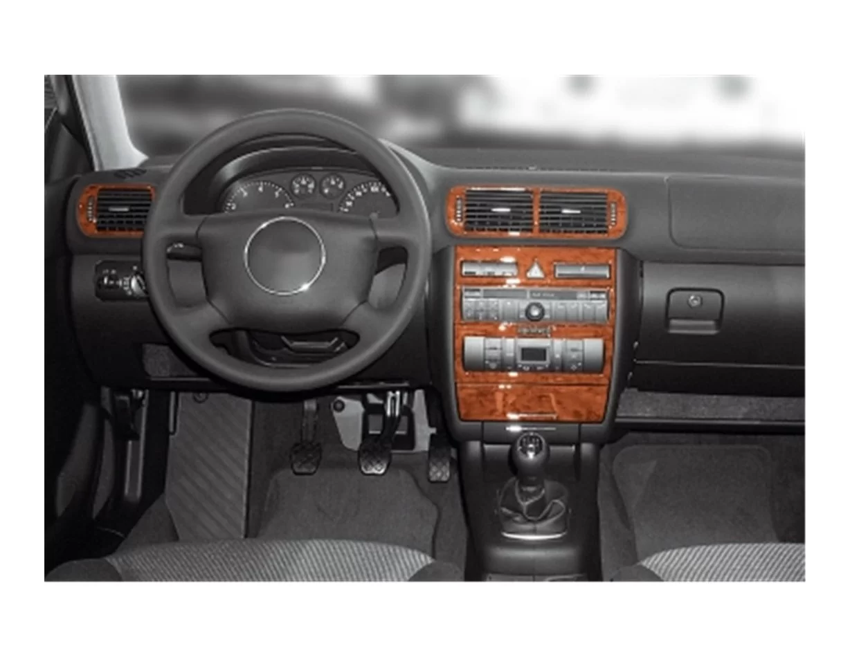 Audi A3 Typ 8L 08.00-03.03 3D súprava obloženia palubnej dosky interiéru 7-dielna súprava obloženia palubnej dosky - 1