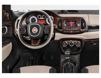 Fiat 500L 2012–2018 Súprava obloženia palubnej dosky 3D interiéru Dekorácia palubnej dosky 39 dielov - 1