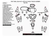 Fiat 500L 2012–2018 Súprava obloženia palubnej dosky 3D interiéru Dekorácia palubnej dosky 39 dielov - 2