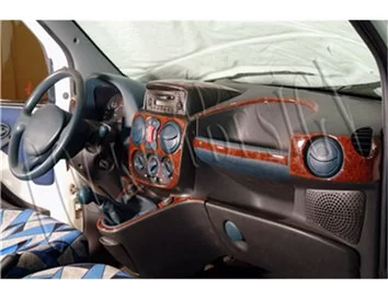 Fiat Doblo 01.01-08.09 Súprava obloženia palubnej dosky interiéru 3D Dekor na palubnú dosku 26 dielov - 1