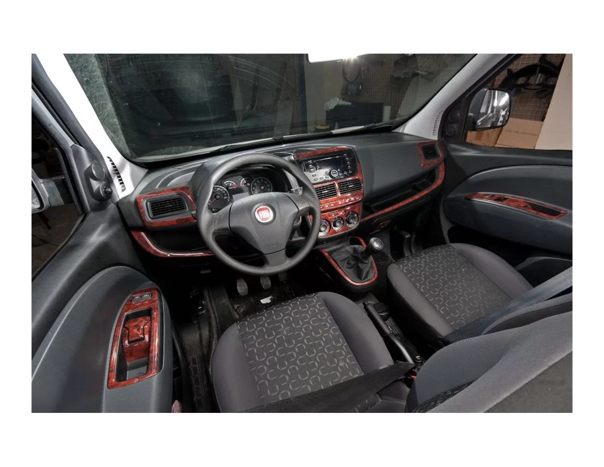 Fiat Doblo 09.2009 Súprava obloženia palubnej dosky 3D interiéru Dekorácia palubnej dosky 27 dielov - 1