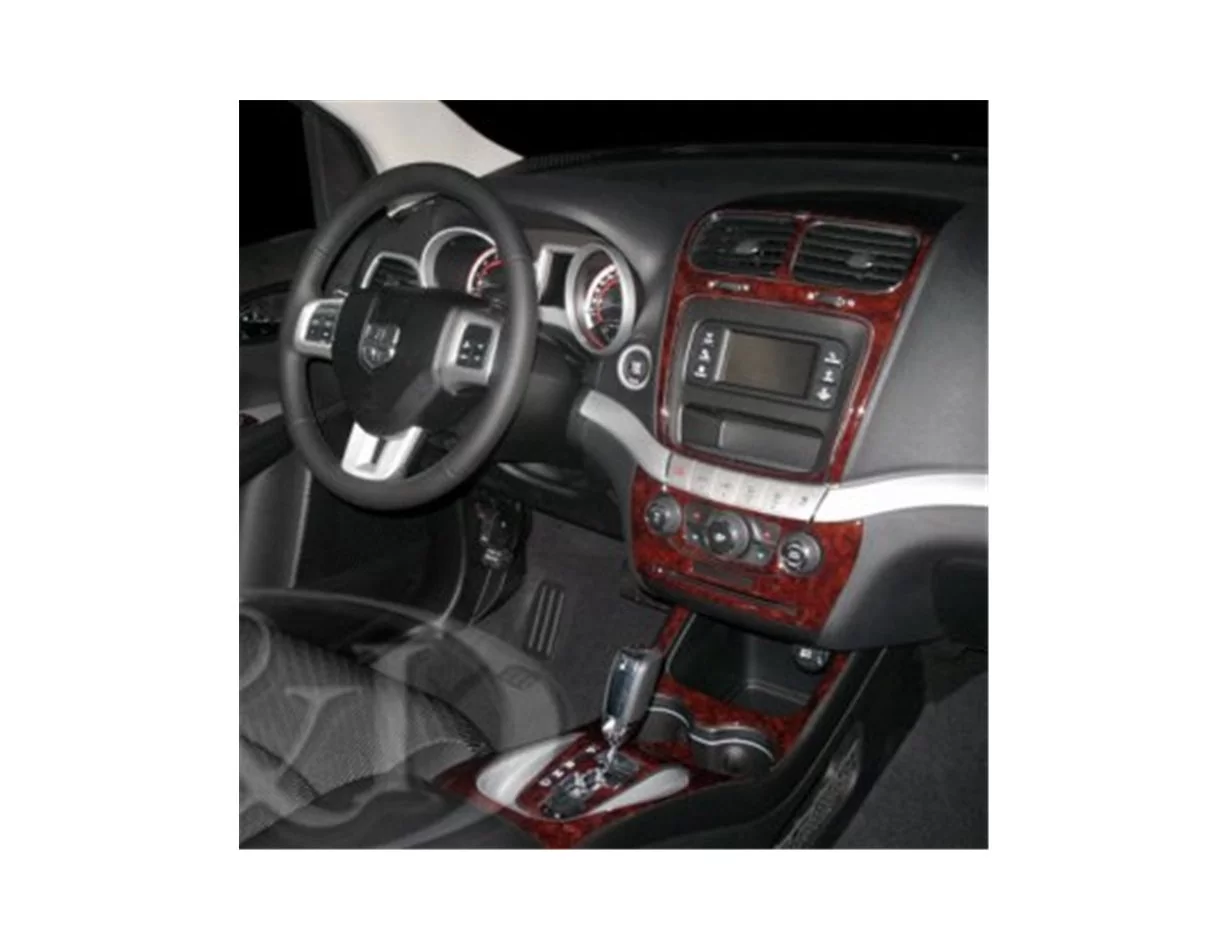 Fiat Freemont ab 2011 Súprava obloženia palubnej dosky interiéru 3D Obloženie palubnej dosky Dekor 19 dielov - 1
