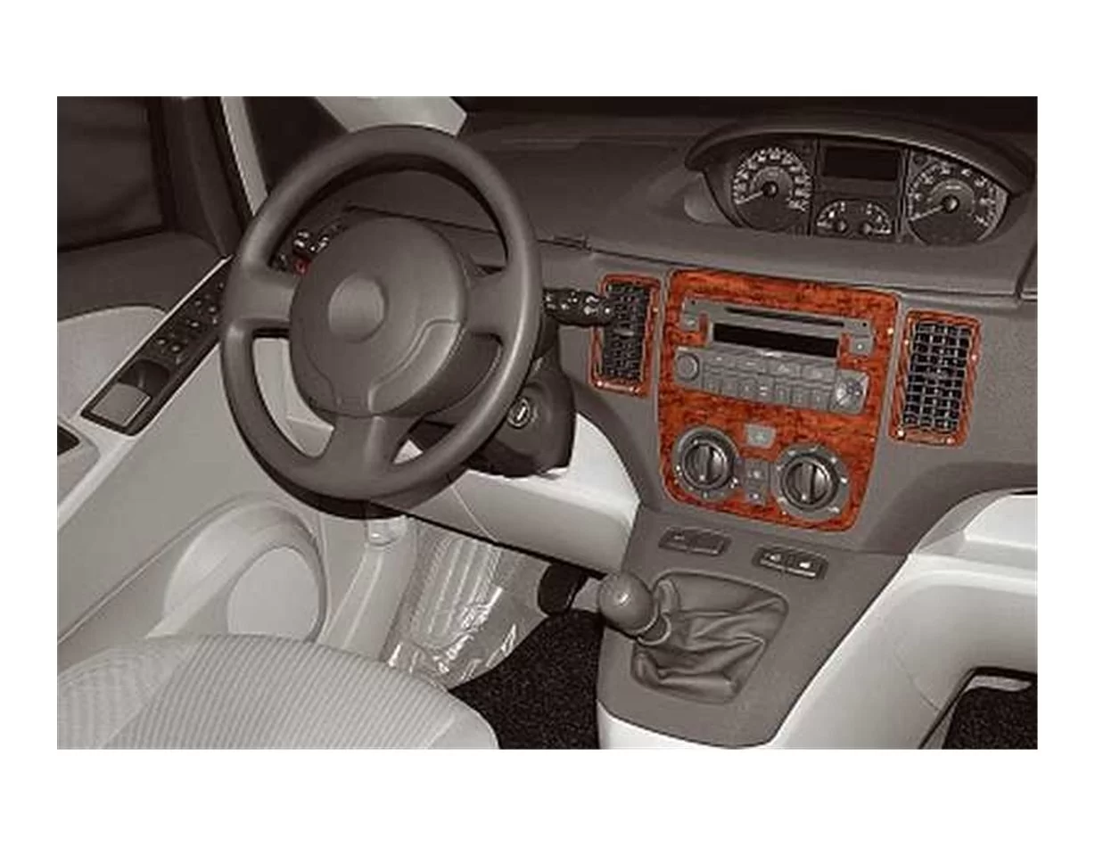 Fiat Idea 01.2004 Súprava obloženia palubnej dosky 3D interiéru Dekorácia palubnej dosky 7 dielov - 1