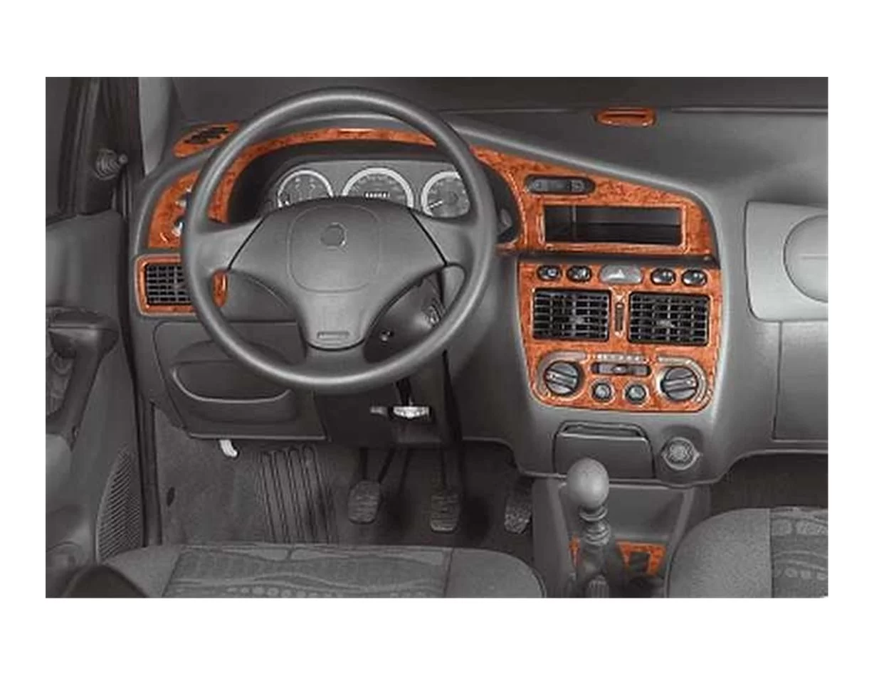 Fiat Palio Weekend 01.98-03.02 3D Súprava obloženia palubnej dosky interiéru Dekorácia palubnej dosky 12 dielov - 1