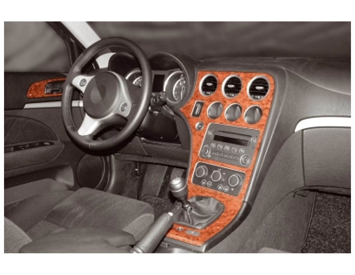 Alfa Romeo 159 09.2005 Súprava obloženia palubnej dosky 3D interiéru Dekorácia palubnej dosky 8 dielov - 1