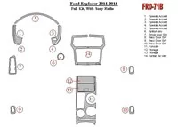Kompletná súprava Ford Explorer 2011-UP so súpravou obloženia interiéru rádia Sony BD Dash - 1 Kompletná súprava Ford Explorer 2011-UP so súpravou obloženia interiéru rádia Sony BD Dash - 1