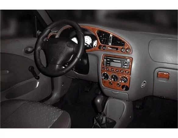 Ford Fiesta 08.99-02.02 3D súprava obloženia palubnej dosky interiéru 13-dielna súprava obloženia palubnej dosky - 1