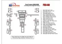 Ford Fusion 2006-2009 s analógovými hodinami, automatickou súpravou ovládania klimatizácie v interiéri BD Dash Trim Kit - 1 Ford Fusion 2006-2009 s analógovými hodinami, automatickou súpravou ovládania klimatizácie v interiéri BD Dash Trim Kit - 1
