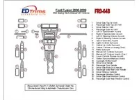Ford Fusion 2006-2009 s analógovými hodinami, manuálnou prevodovkou a ovládaním klimatizácie interiér BD súprava obloženia palub Ford Fusion 2006-2009 s analógovými hodinami, manuálnou prevodovkou a ovládaním klimatizácie interiér BD súprava obloženia palub