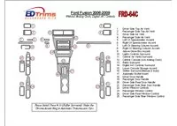 Ford Fusion 2006-2009 s automatickými hodinami, automatickou súpravou ovládania klimatizácie v interiéri BD Dash Trim Kit - 1 Ford Fusion 2006-2009 s automatickými hodinami, automatickou súpravou ovládania klimatizácie v interiéri BD Dash Trim Kit - 1
