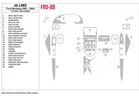 Ford Mustang 2001-2004 Skladacia strecha-Cabrio, kompletná súprava interiéru BD Dash Trim Kit - 1 Ford Mustang 2001-2004 Skladacia strecha-Cabrio, kompletná súprava interiéru BD Dash Trim Kit - 1