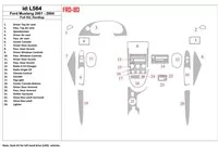 Ford Mustang 2001-2004 Kupé s mäkkou strechou, kompletná súprava interiéru BD Dash Trim Kit - 1 Ford Mustang 2001-2004 Kupé s mäkkou strechou, kompletná súprava interiéru BD Dash Trim Kit - 1