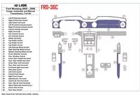 Ford Mustang 2005-2009 Kupé s mäkkou strechou, kompletná súprava interiéru BD Dash Trim Kit - 1 Ford Mustang 2005-2009 Kupé s mäkkou strechou, kompletná súprava interiéru BD Dash Trim Kit - 1