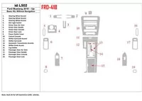 Základná sada Ford Mustang 2010-UP, bez súpravy NAVI interiéru BD Dash Trim Kit - 1 Základná sada Ford Mustang 2010-UP, bez súpravy NAVI interiéru BD Dash Trim Kit - 1