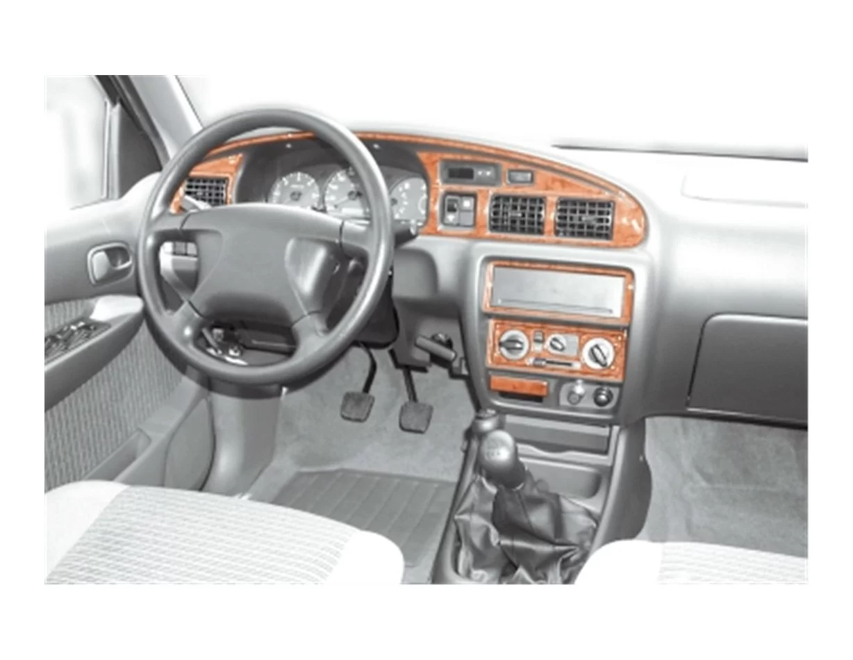 Ford Ranger 06.99-06.06 3D súprava obloženia palubnej dosky interiéru 12-dielna súprava obloženia palubnej dosky - 1