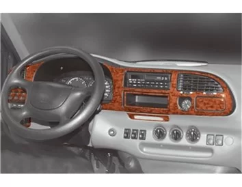 Ford Transit 05.97-03.00 3D súprava obloženia palubnej dosky interiéru 8-dielna súprava obloženia palubnej dosky - 1