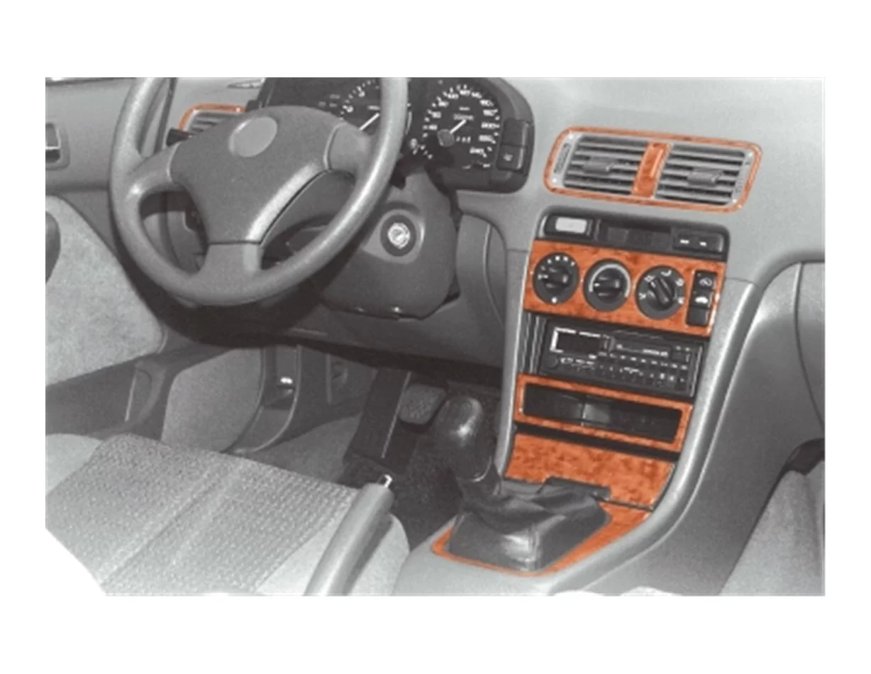 Honda Accord 06.92- 06.98 Súprava obloženia palubnej dosky 3D interiéru Dekorácia palubnej dosky 11 dielov - 1