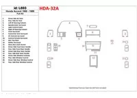 Honda Accord 1986-1989 Kompletná súprava interiéru BD Dash Trim Kit - 1 Honda Accord 1986-1989 Kompletná súprava interiéru BD Dash Trim Kit - 1