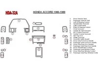 Honda Accord 1986-1989 Kompletná súprava interiéru BD Dash Trim Kit - 2 Honda Accord 1986-1989 Kompletná súprava interiéru BD Dash Trim Kit - 2