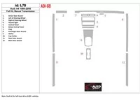 Audi A4 1999-2000 Kompletná sada, interiér manuálnej prevodovky BD Dash Dekor Kit - 1