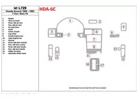 Honda Accord 1990-1993 2 dvere, základná sada, sada 17 dielov Interiér BD Dash Trim Kit - 1 Honda Accord 1990-1993 2 dvere, základná sada, sada 17 dielov Interiér BD Dash Trim Kit - 1