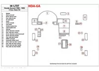 Honda Accord 1990-1993 4 dvere, základná sada, sada 22 dielov Interiér BD Dash Trim Kit - 1 Honda Accord 1990-1993 4 dvere, základná sada, sada 22 dielov Interiér BD Dash Trim Kit - 1