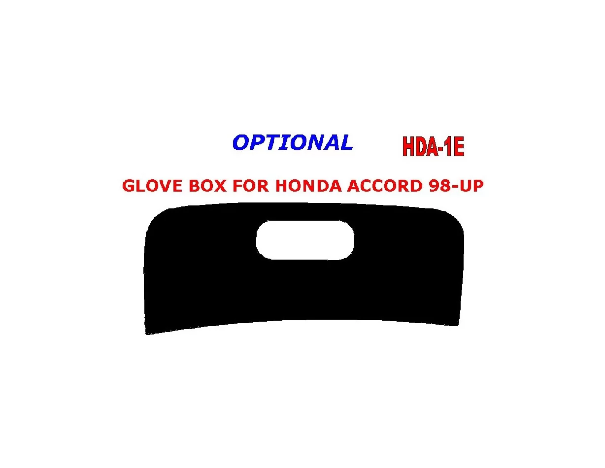 Honda Accord 1998-2000 žiariaca skrinka Interiér BD Dash Trim Kit - 1