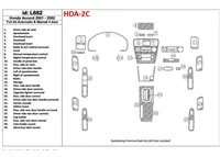 Honda Accord 2001-2002 4 dvere, kompletná sada, sada 29 dielov Interiér BD Dash Trim Kit - 1 Honda Accord 2001-2002 4 dvere, kompletná sada, sada 29 dielov Interiér BD Dash Trim Kit - 1