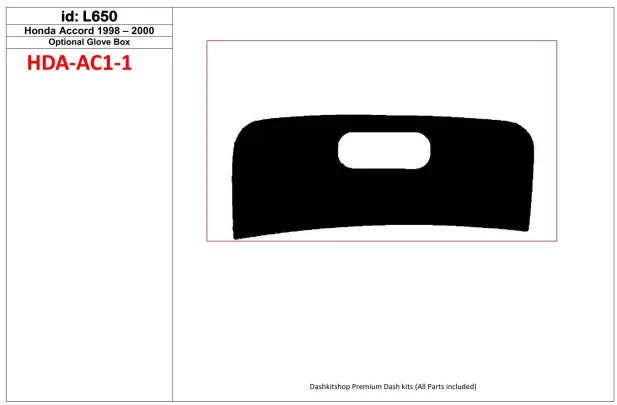Žhaviaca skrinka Honda Accord 2001-2002, 1 sada dielov Interiér BD Dash Trim Kit - 1 Žhaviaca skrinka Honda Accord 2001-2002, 1 sada dielov Interiér BD Dash Trim Kit - 1
