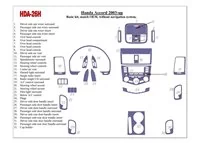 Základná sada Honda Accord 2003-2007, zhoda OEM, bez systému NAVI, 4-dverový interiér BD Dash Trim Kit - 1 Základná sada Honda Accord 2003-2007, zhoda OEM, bez systému NAVI, 4-dverový interiér BD Dash Trim Kit - 1