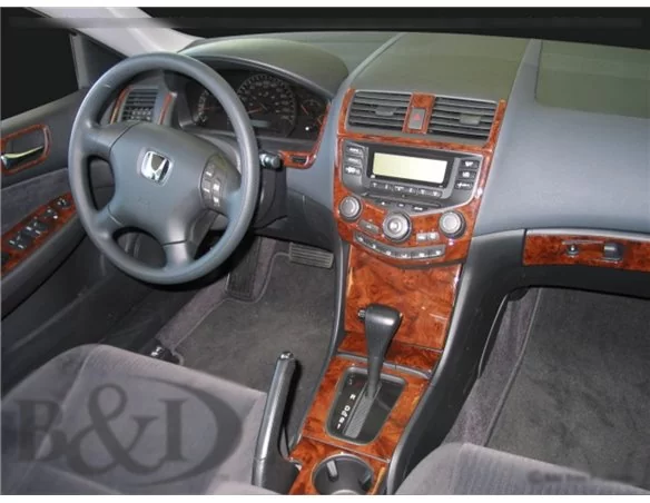 Honda Accord 2003-2007, kompletná súprava, automatická prevodovka, automatická klimatizácia, 2-dverový interiér BD Dash Trim Kit