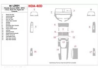 Honda Accord 2008-2012 4 dvere, základná sada, súprava automatickej regulácie klimatizácie interiéru BD Dash Trim Kit - 1 Honda Accord 2008-2012 4 dvere, základná sada, súprava automatickej regulácie klimatizácie interiéru BD Dash Trim Kit - 1