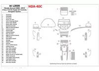 Honda Accord 2008-2012 Kompletná sada, 4 dvere, automatické ovládanie AC, so systémom NAVI Interiér BD Dash Trim Kit - 1 Honda Accord 2008-2012 Kompletná sada, 4 dvere, automatické ovládanie AC, so systémom NAVI Interiér BD Dash Trim Kit - 1