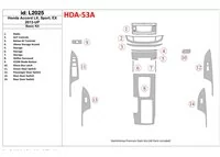 Honda Accord 2013-UP Základná súprava interiéru BD Dash Trim Kit - 1 Honda Accord 2013-UP Základná súprava interiéru BD Dash Trim Kit - 1