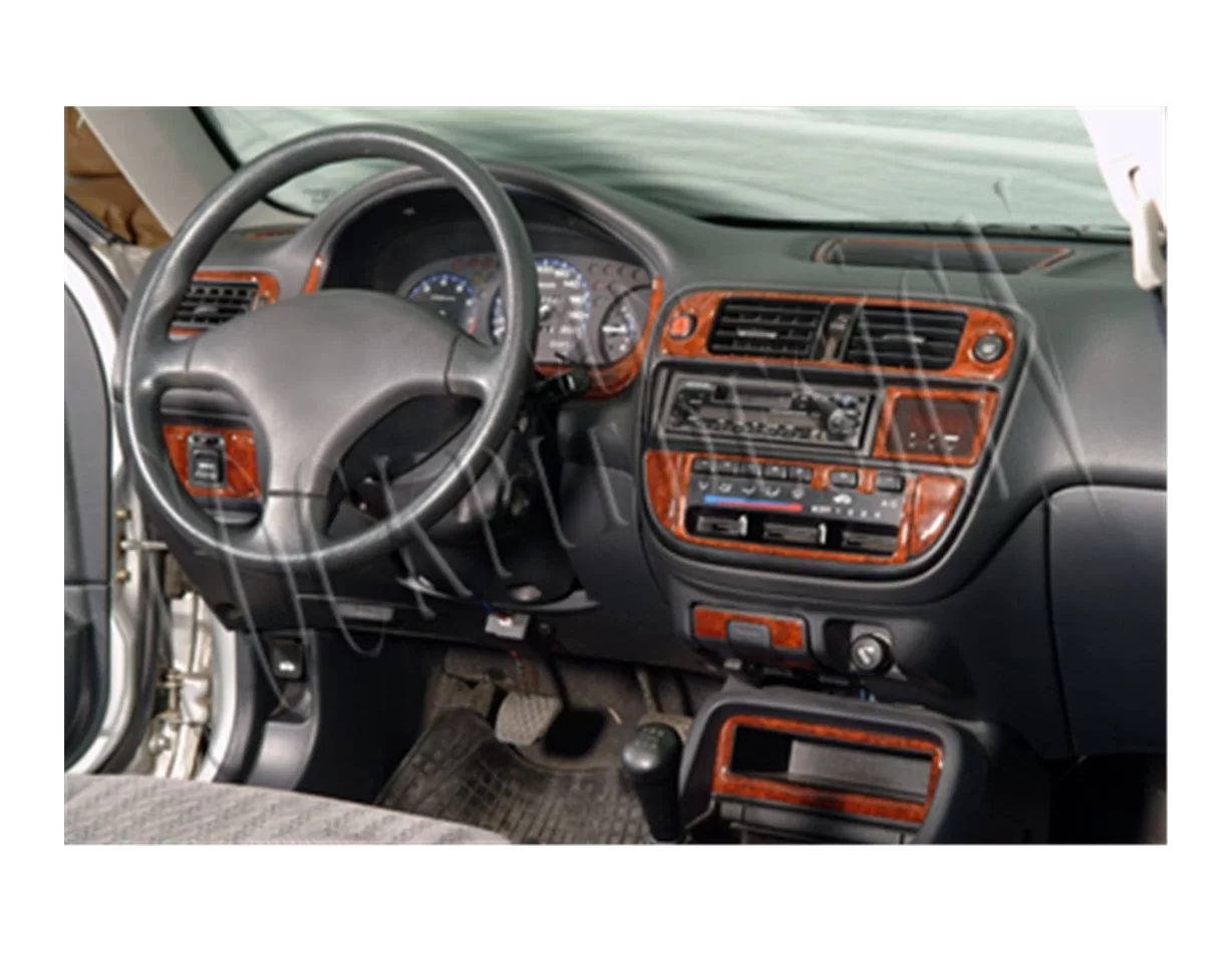 Honda Civic 09.95-03.01 Súprava obloženia palubnej dosky 3D interiéru Dekorácia palubnej dosky 22 dielov - 1