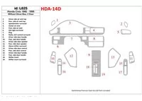 Honda Civic 1992-1995 4 dvere, bez žhaviacej skrinky Interiér BD Dash Trim Kit - 1