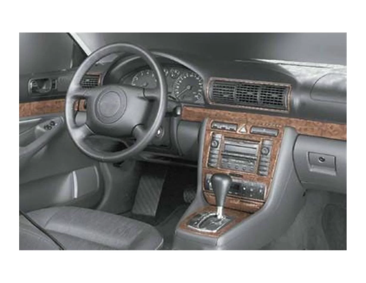 Audi A4 B5 Typ 8D 06.99-10.00 3D Súprava obloženia palubnej dosky interiéru Dekorácia palubnej dosky 9 dielov - 1